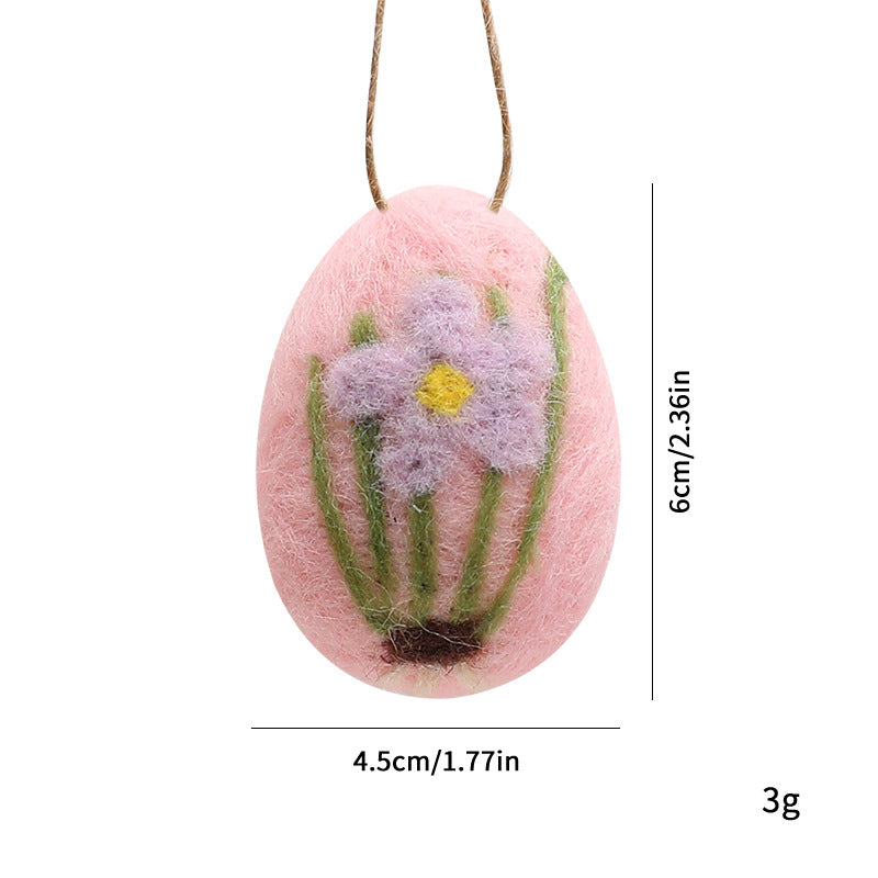 Wholesale Easter Egg Simulation Wool Felt Foam Egg DIY Decoration Easter Decoration